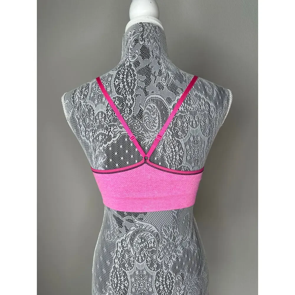 CHAMPION Hot Pink Racerback Skinny Strap Sports Bra Size Small